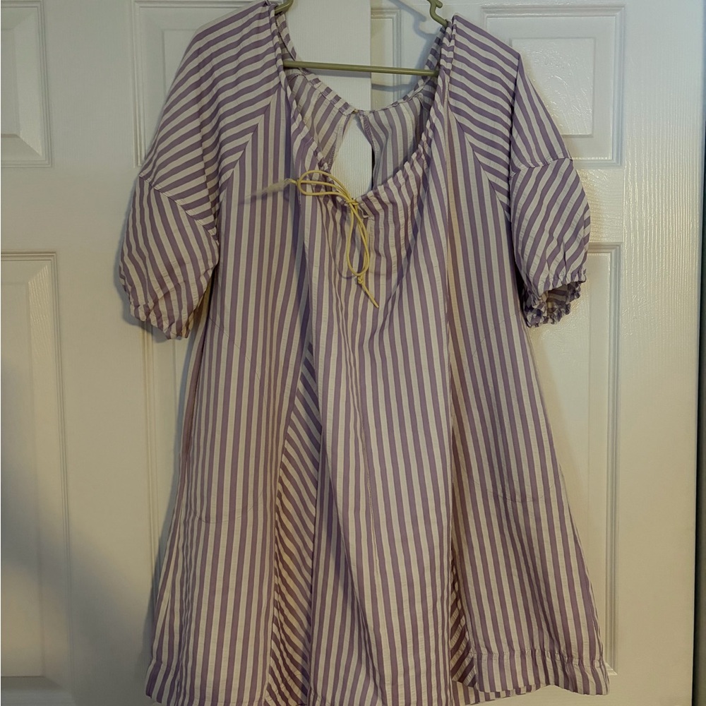 Striped Purple Dress